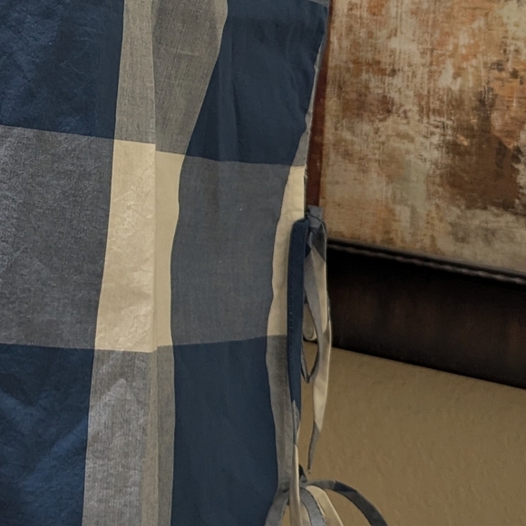 LOFT Blue and White Checkered Blouse - Picture 7 of 7